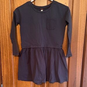 Tea Collection Charcoal Long Sleeve Kids Dress